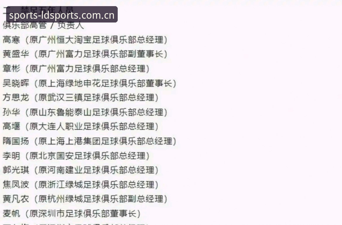足协第三批禁足名单深度解析：如何在LDS体育平台掌握赛事操守动态